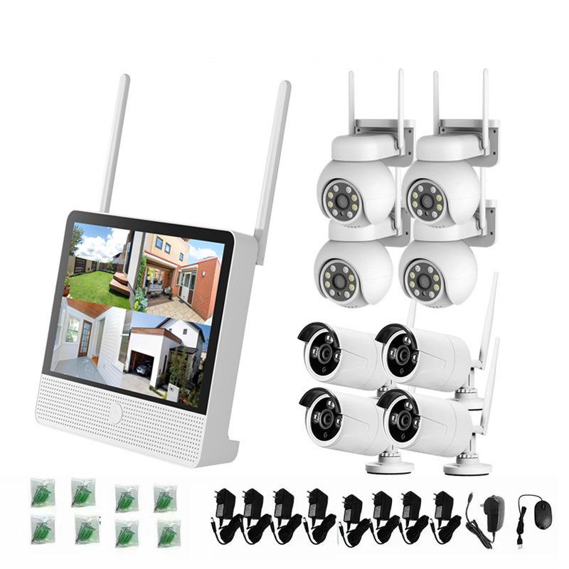 Wireless 4/8-Channel NVR Kit with HD Night Vision Cameras for Home & Commercial Use