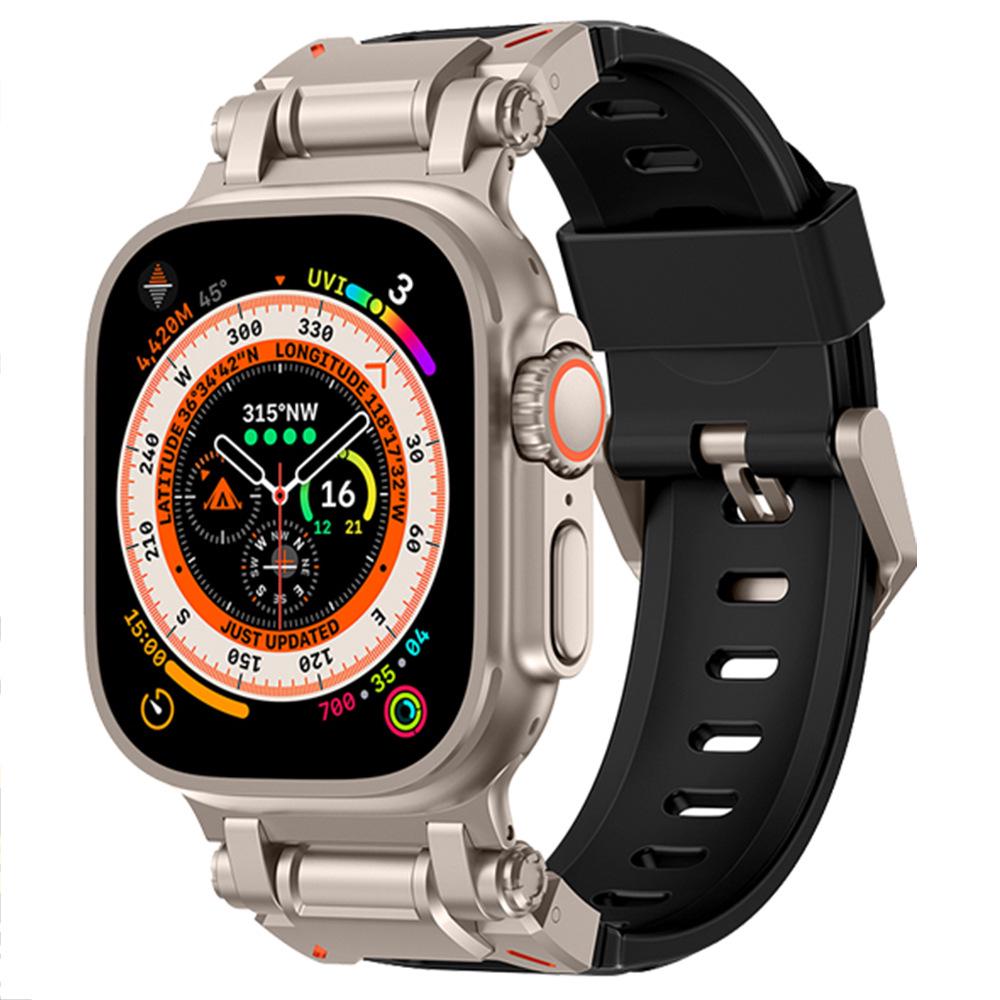 Compatible Silicone Explorer Band for Apple Watch Series 8, 9, and Ultra Models