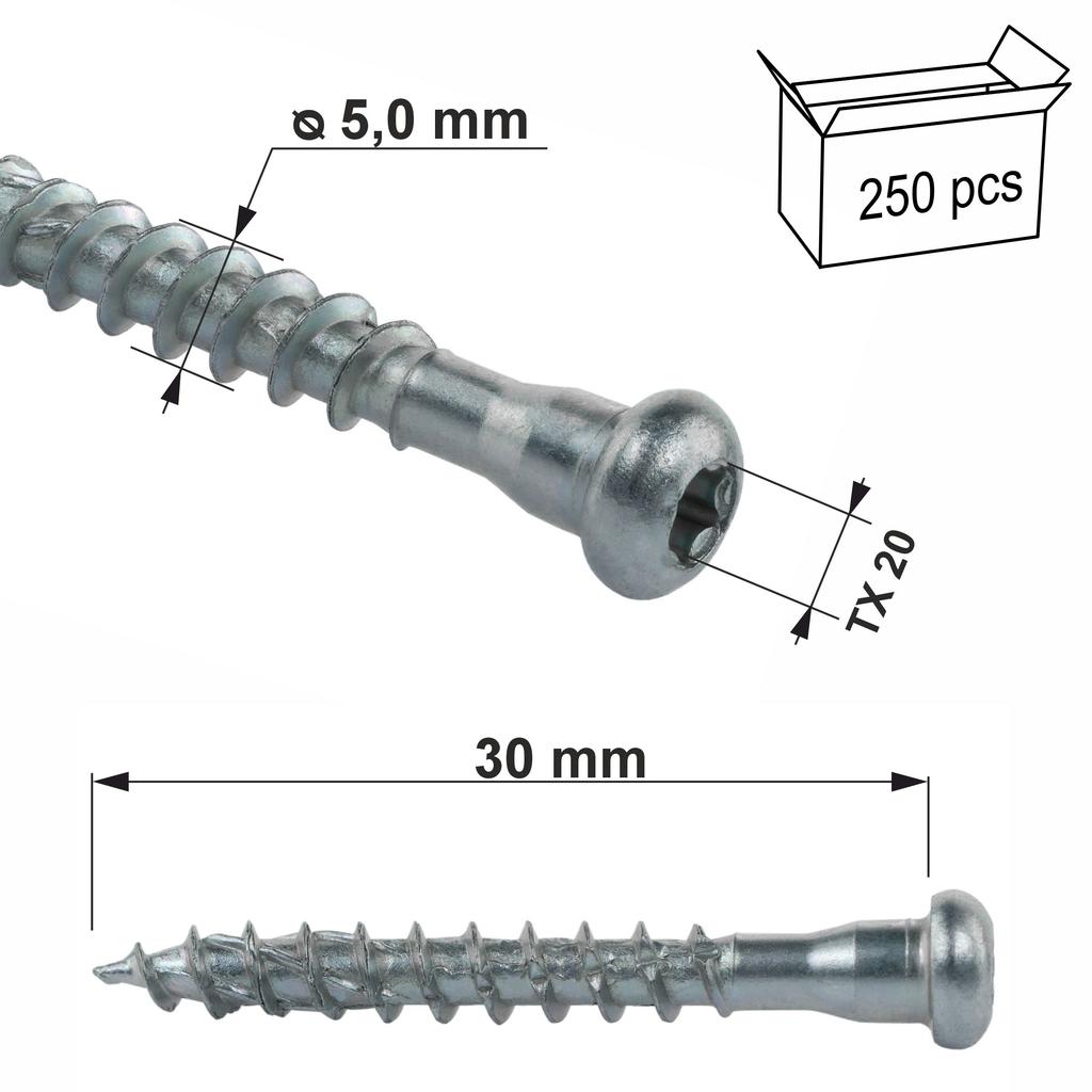 Screws for carpentry connectors WKLC-50030-B(250)