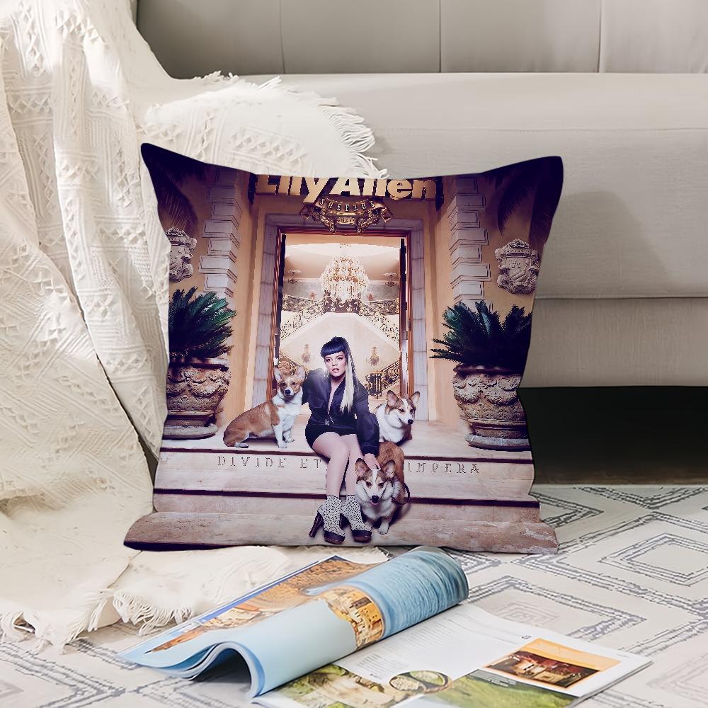 Singer Lily Allen West End Girl Pillow Case Office Cushions Suitable For Sofa Car Bedroom Decorative Cushion Cover