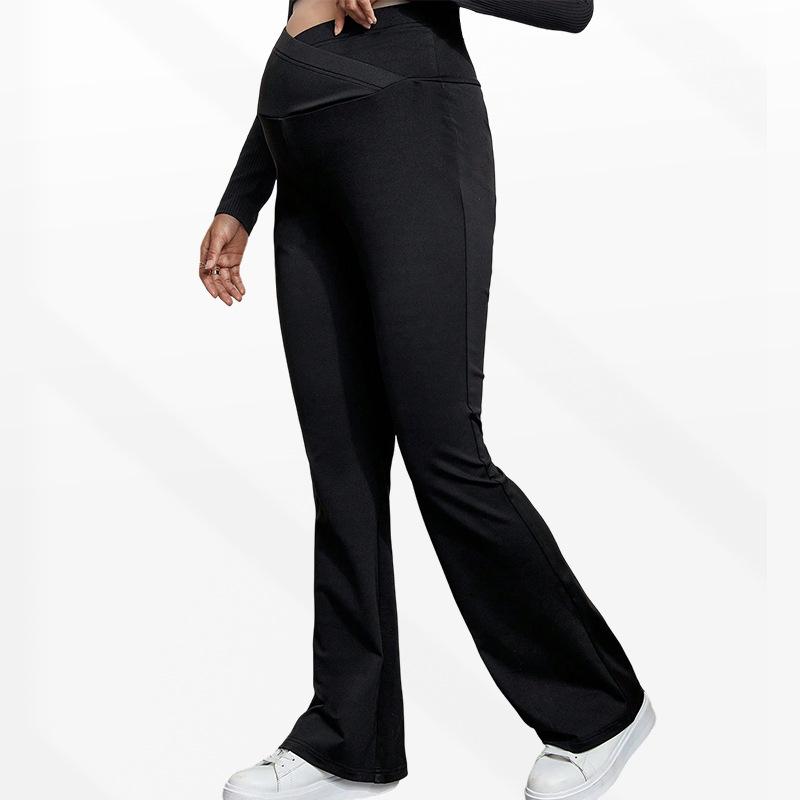 Autumn/Winter High Waist Maternity Yoga Pants with Belly Support & Flared Design