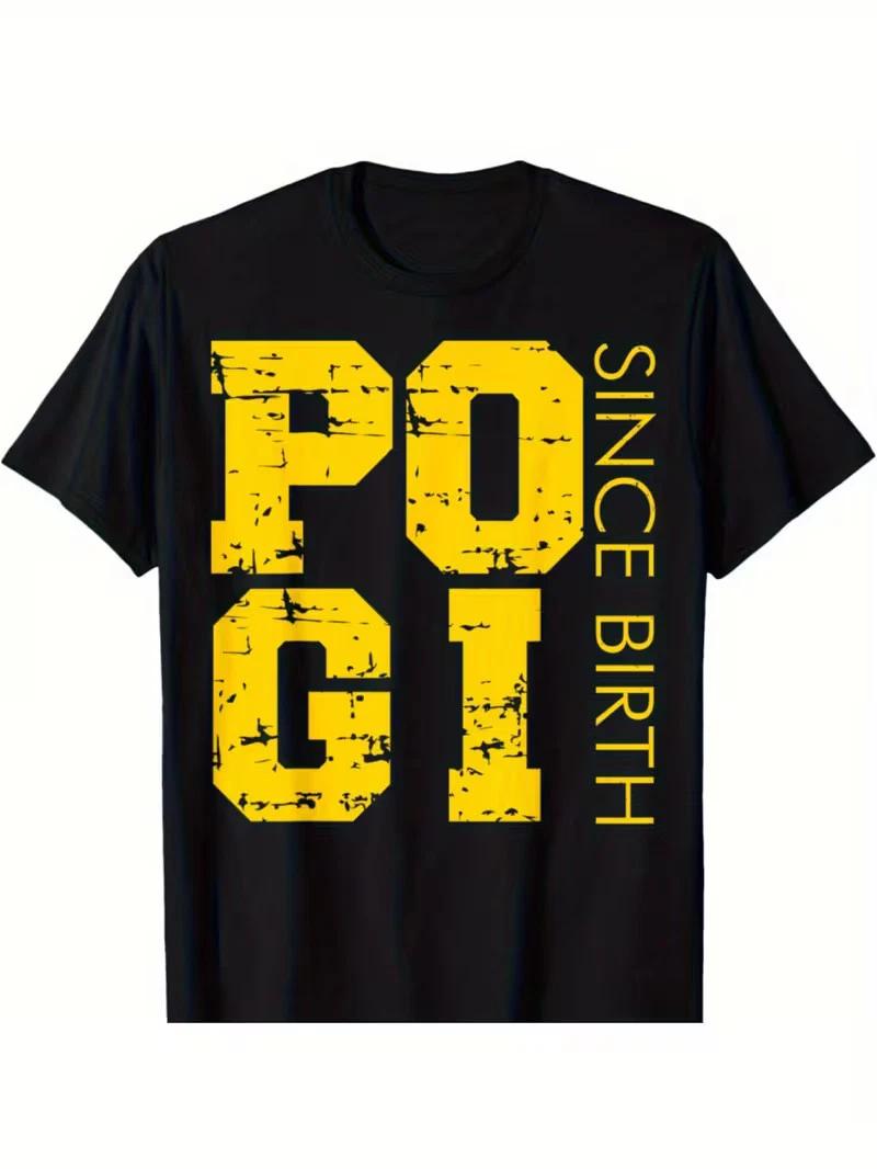 Funny Filipino Pinoy Pogi Since Birth Men s Cotton T-Shirt - Black with Bold Y XXXL