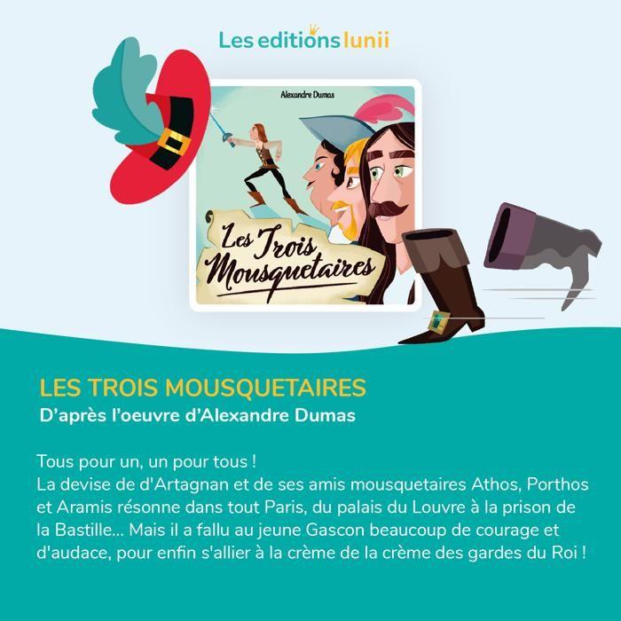 Console educative - lunii - coffret les trois mousquetaires - livre audio interactif - 12 histoires - dès 7 ans