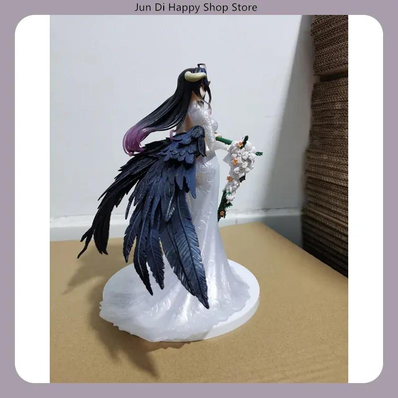 Overlord Albedo Anime Girl Figure 25cm Large Statue Wedding Dress Theme Desktop Decoration Ideal Collectible for Boys Gift
