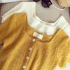 Women's Casual Square Collar Solid Short Sleeve Buttons Knitted Hollow Out T-Shirt