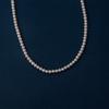 925 Sterling Silver Akoya Freshwater Pearl Necklace - Women's Beaded Clavicle Chain for Summer