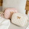 Newest Fashion Female Shoulder Bag Rhombus Embroidered Solid Color Chain Women'S Messenger Crossbody Casual Trendy Mobile Phone Bag