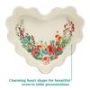 Heart Shaped Ceramic Pie Pan Stoneware Non Stick Dish Scalloped Edges Deep Dish Baker Oven to Table Dishwasher Safe Baking