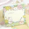 100sheets Post It Notes Flowers Cute Rabbits Illustration Materials Shapes Multifunctional Notes Leave A Message Sticky Note