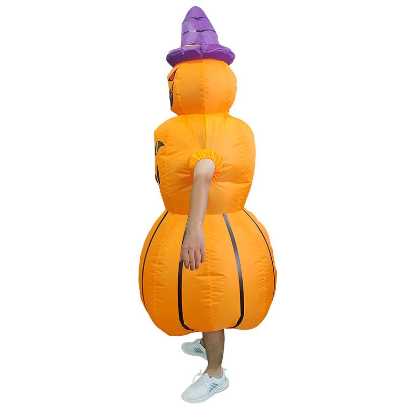 New Pumpkin Inflatable Suit Party Atmosphere Decoration Purple Hat Pumpkin Man