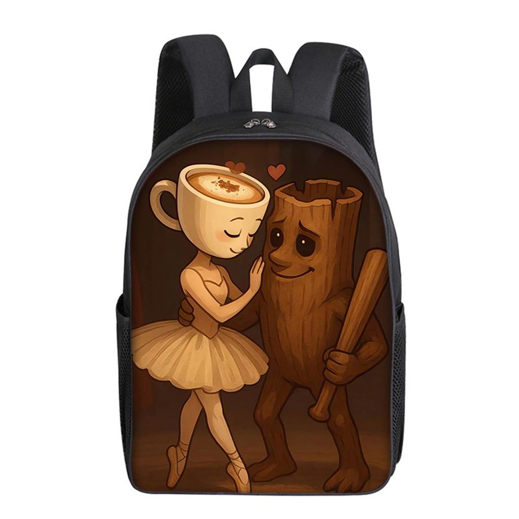Cartoon Printing Casual Shoulder Bag Junior High School Students Large Capacity Backpacks