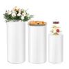 Pedestal Stand, Cylinder Pedestal Stands, White Round Cylinder Pedestal Display Plinth Pillars for Wedding Party Decor (3Pcs)