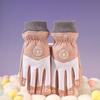 ColdSeason Warm Gloves for Boys and Girls Thickened with Round Logo Pattern  Waterproof Outside Anti Slip and Fleece Cycling Gloves