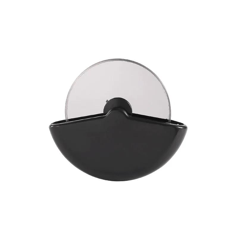 

Нож для пиццы из нержавеющей стали, круглый колесный нож для пиццы, рулетка, роликовый резак для теста, резак для пиццы, кухонный инструмент для выпечки чёрный