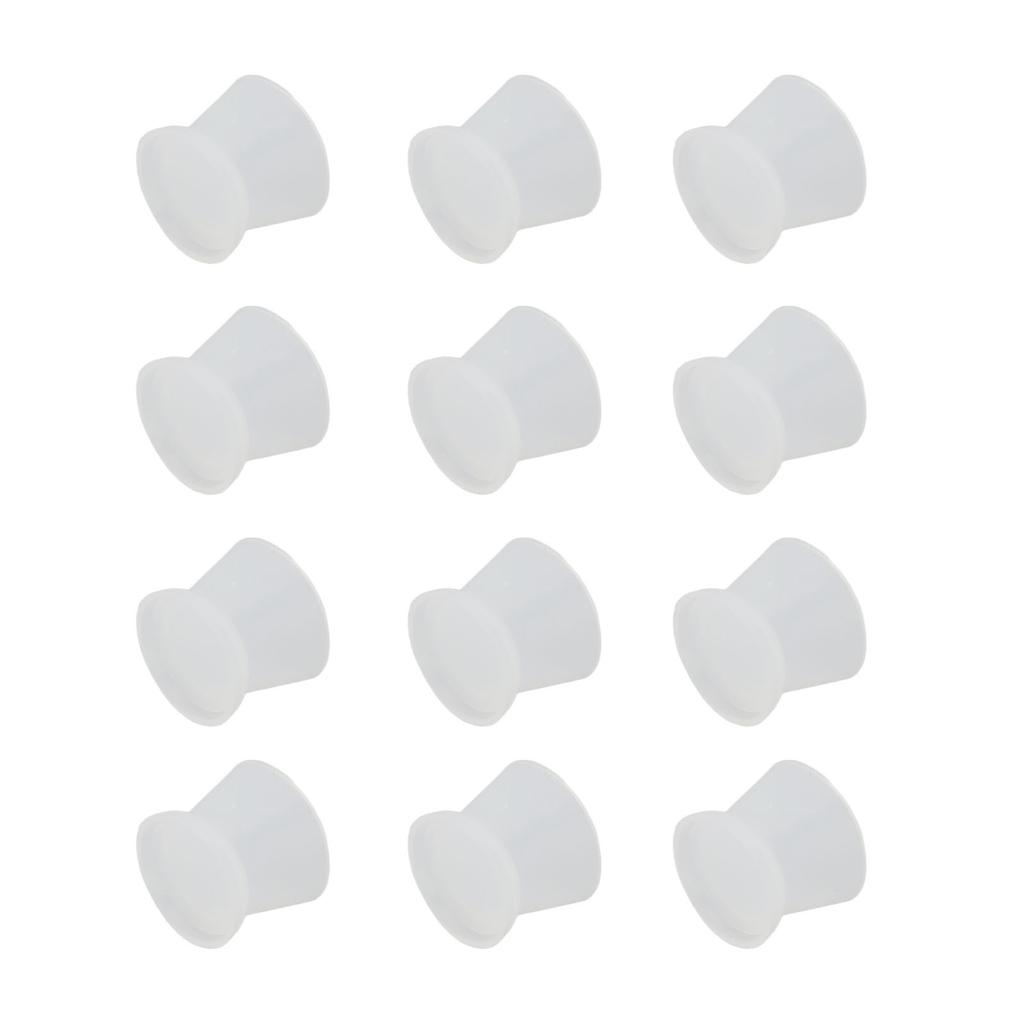 100PCS Disposable Silicone Pigment Cup Large Eyebrow Lip Color Pigment Cups with Storage Bottle
