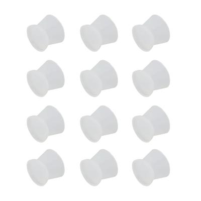 100PCS Disposable Silicone Pigment Cup Large Eyebrow Eyeliner Lip Color Pigment Cups with Storage Bottle Large White