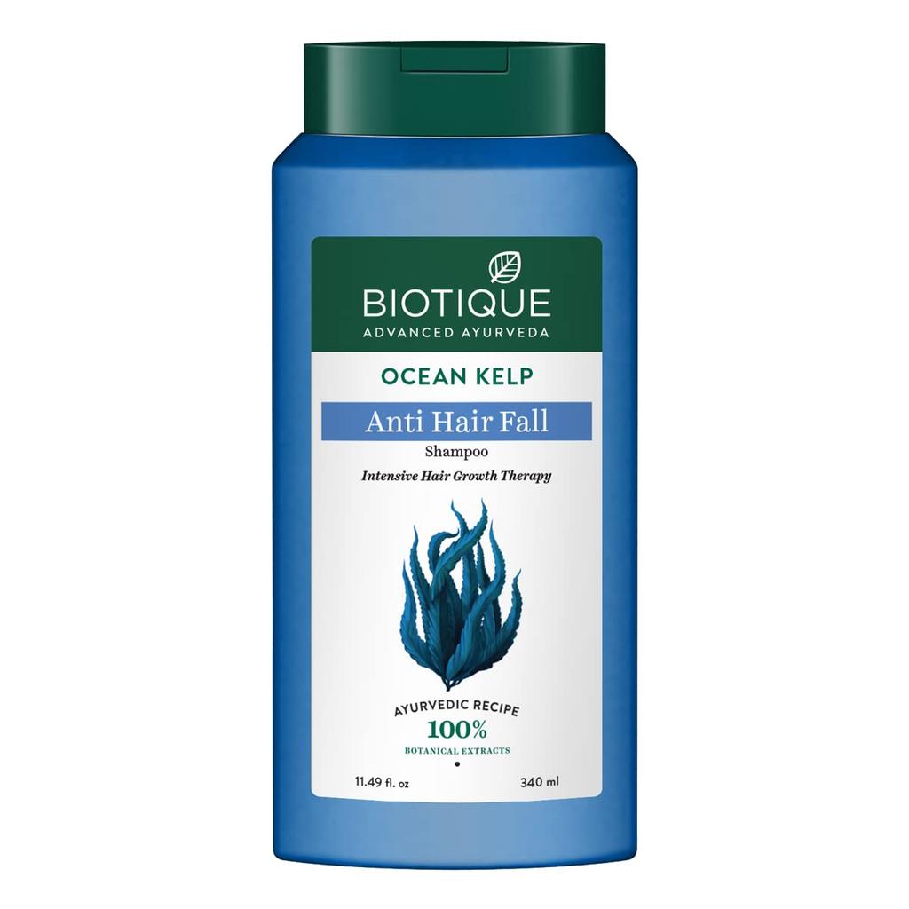 Biotique Ocean Kelp Anti Hairfall Shampoo 340ml | 100% Botanical Extracts | Strengthens & Promotes Hair Growth | Fresh Scent