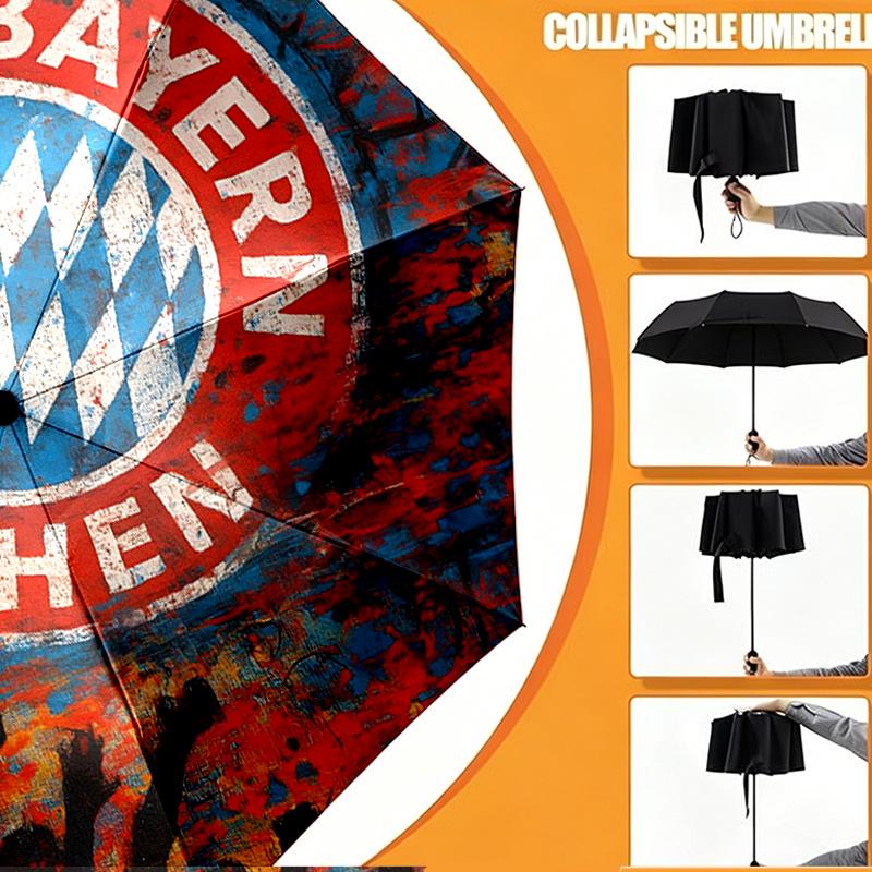 FC Bayern Print Umbrella Automatic Opening/ Closing - Portable Foldable Design - Daily use for Travel/Outdoor - Gift for Birthday