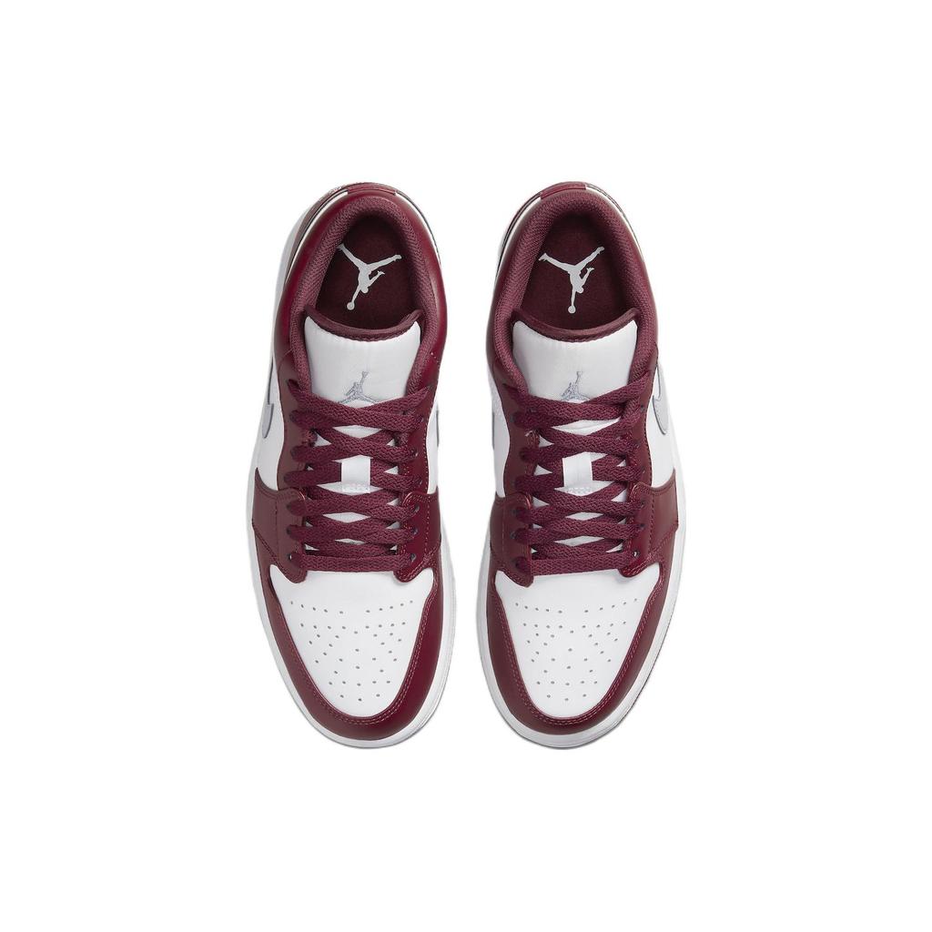 New JORDAN 1 Low White Bordeaux 553558-615