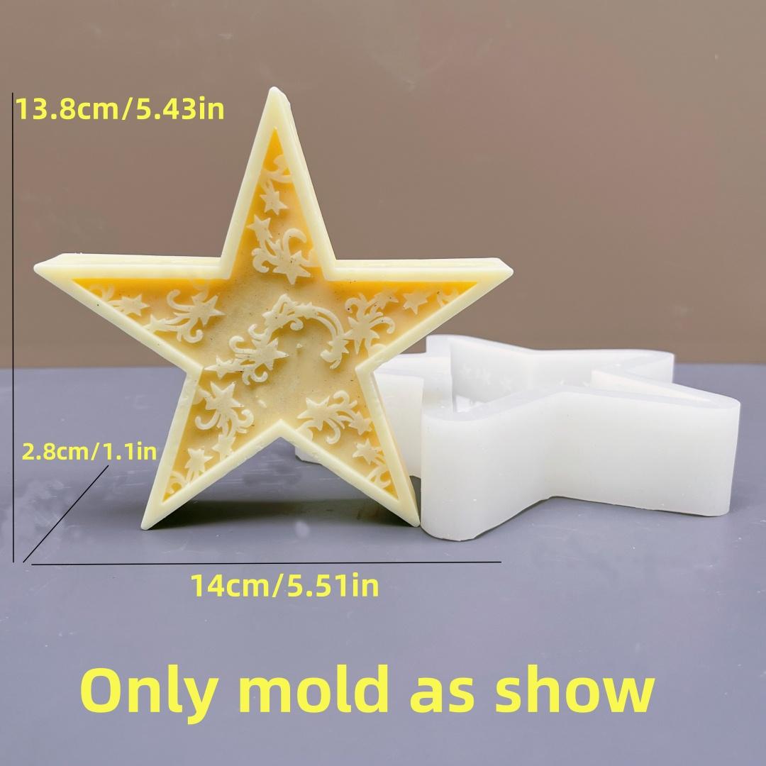 

Рамадан Фестиваль резьба узор луна свеча силиконовая форма пятиугольная звезда лунный узор форма для свечи смола гипс бетонная форма