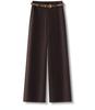 Premium Coffee Wool Wide-Leg Women's Pants - New 2025 Autumn/Winter High-Waisted Slimming Loose Fit, Plus Velvet Thick Straight-Leg.