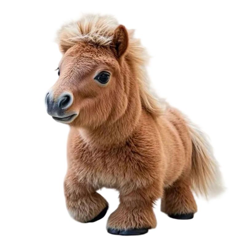 Safe Soft Plush Electric Ponies Toy for Kids Nontoxic Materials Lovely Cartoon Design Promotes Bonding