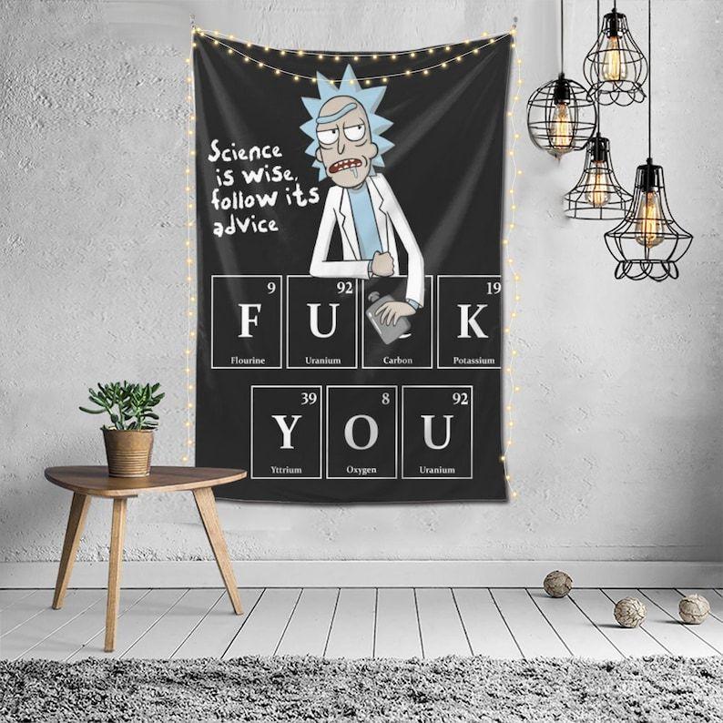 Tapestry Rick and Morty Rick and 75x100 чёрный