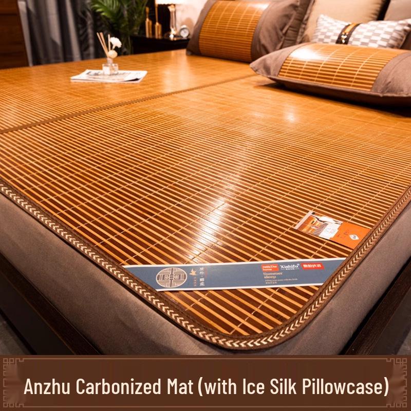 Master Xi 2025 Dual-Use Bamboo and Ice Silk Straw Mat for Summer and Winter