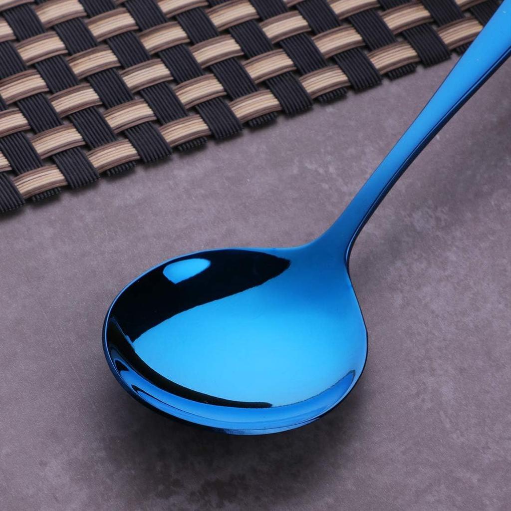 8-Piece 18/10 Stainless Steel Table Spoons, 7 Inch Soup Spoons for Cereal, Dessert, Soup, Coffee & Tea