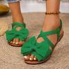 Fashion Women Anti-slip Trend Sandals 2025 New Fashion Beach Casual Flat Shoes Women Summer Lightweight Platform Outdoor Bow Tie Sandals