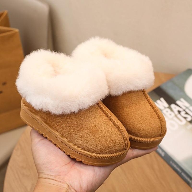 Winter  Children Cotton Boots for Girls  Korean Style Soft Bottom Anti-slippery Versatile Keep Warm Shoes