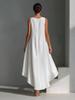 2026 Spring Women's Cotton Linen Irregular Sleeveless Dress