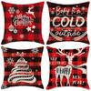 New Christmas Pillow Cover, Festive Pillow, Cushion Cover, Gift Backrest Cover, Waist Cushion Cover