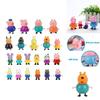 Colorful Eco-friendly Peppa Pig Family Friends Action Figures For Kids 25pcs Set