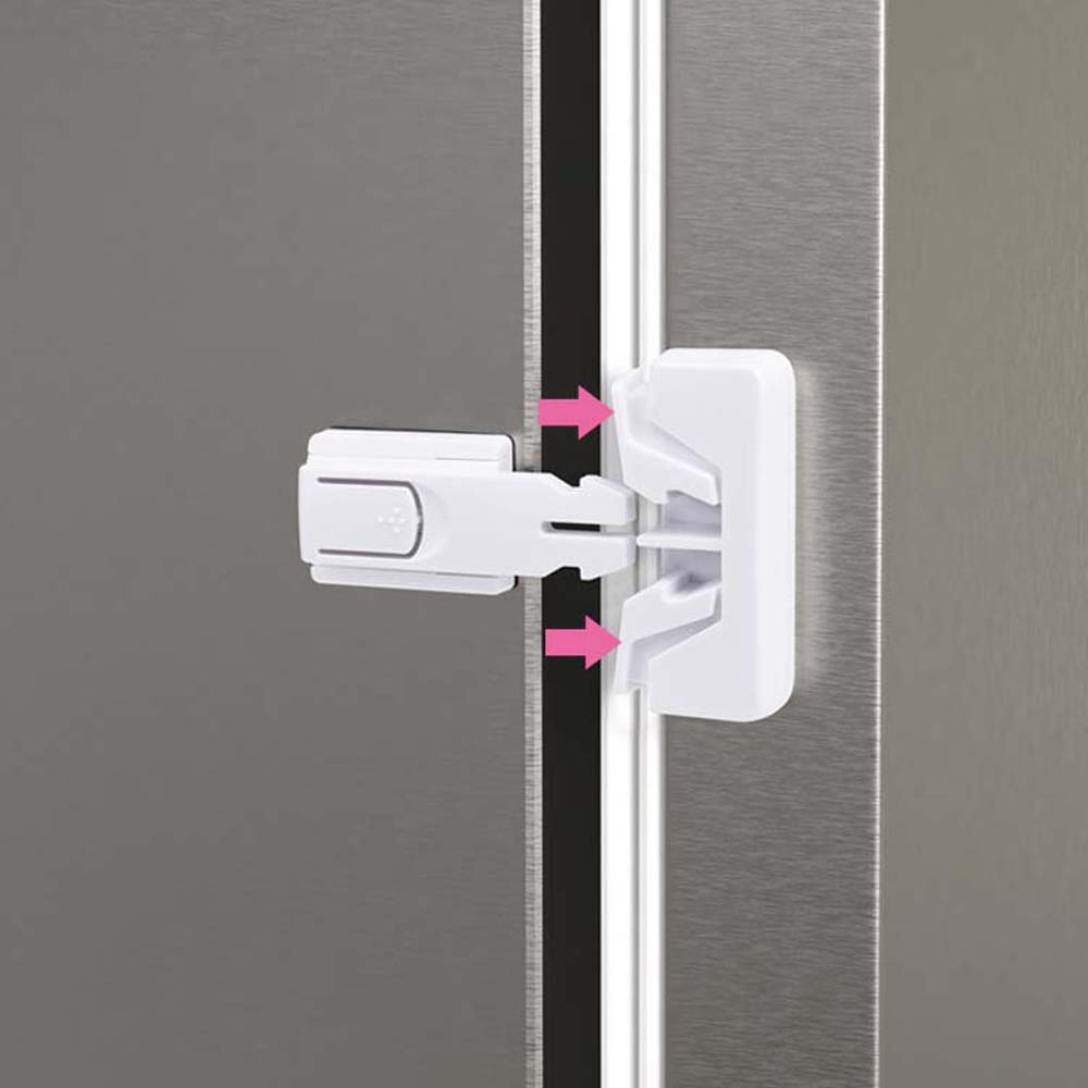 

2pcs/set Withstand 17KG Multi Functional Safety Locks Anti-Pinching Hand Buckle Children Protection білий