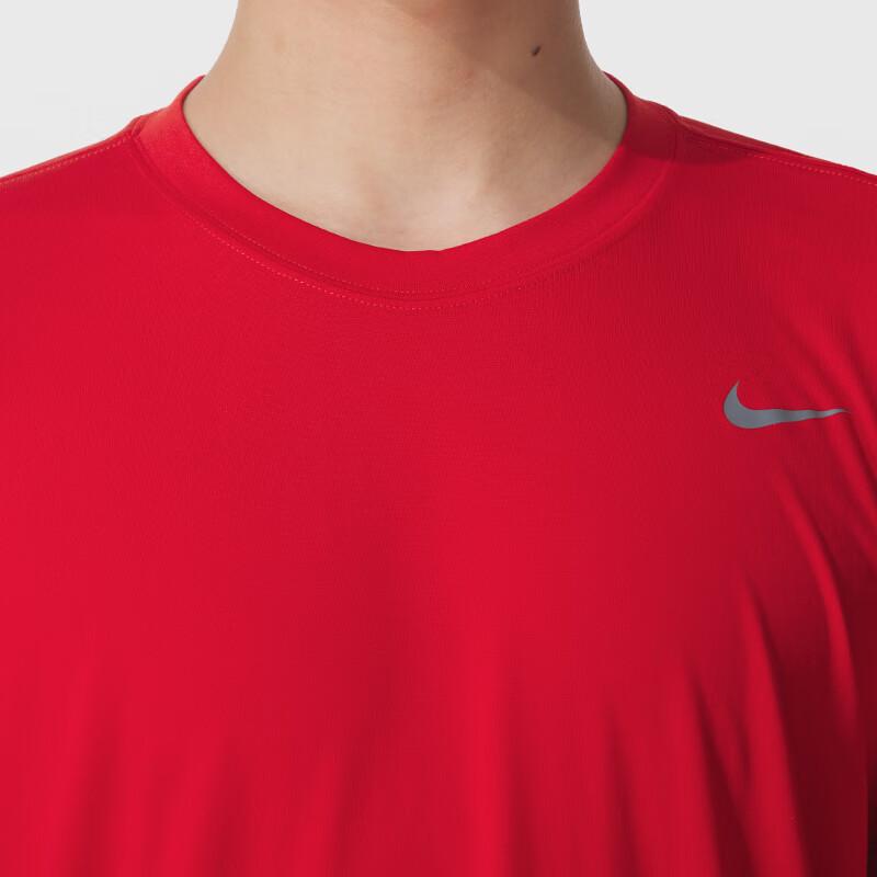 Nike Dri-Fit Logo Crew Neck Comfortable Quick-Dry Casual Short Sleeve Regular T-Shirt Men T-Shirts University-Red Cool-Grey HF0507-657