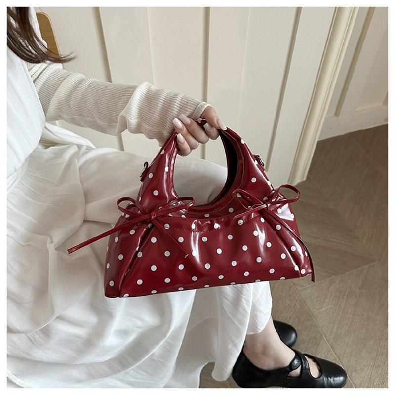 Korean Ballet Style Bow Handbag, High-looking And Light Luxury Shoulder Crossbody Bag