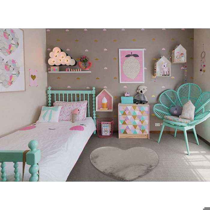 Living Room Rug Heart Shape Extra-soft Taupe 90x85