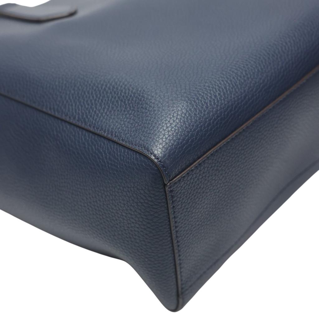 Michael Kors A4 compatible Shoulder Bag Tote Bag leather Navy Women 35H0GKFT9T Used