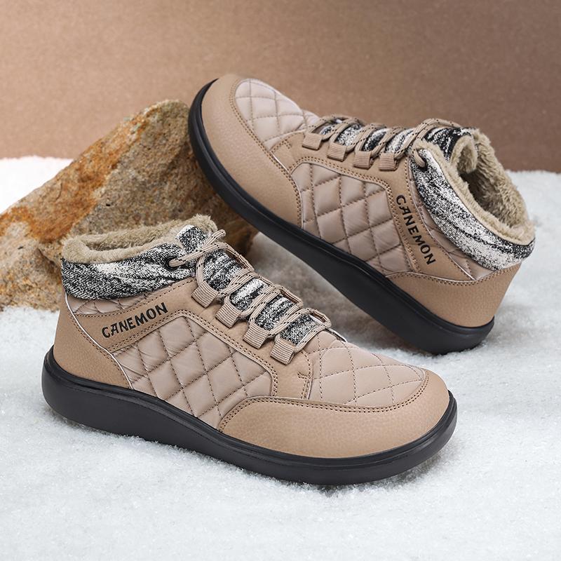 TUINANLE Winter Thick Bottom Plush Fur Snow shoes Warm Cotton Shoes Women's Casual Lace Up Keep Warm sneakers