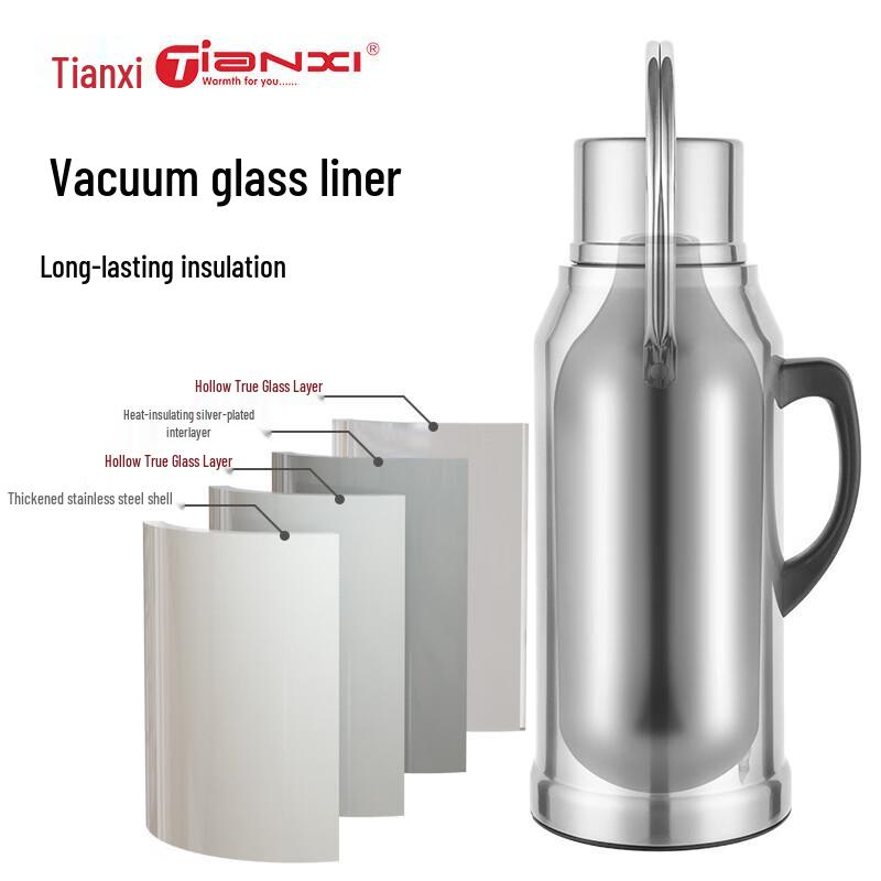 Ting Le Large Capacity Stainless Steel Insulated Thermos with Handle
