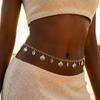 Muschel Imitation Perle Körperkette Goldperlen Bauchkette Retro Seestern Taille Kette Strand