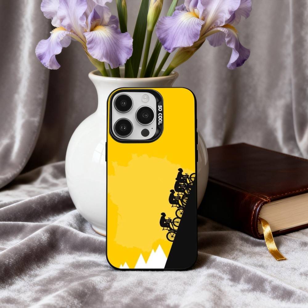 T-Tour De France B-Bike R-Rainbow Phone Case For iPhone17,16,15,14,13,12,11 Plus,Pro Max Black Candy silver phone case