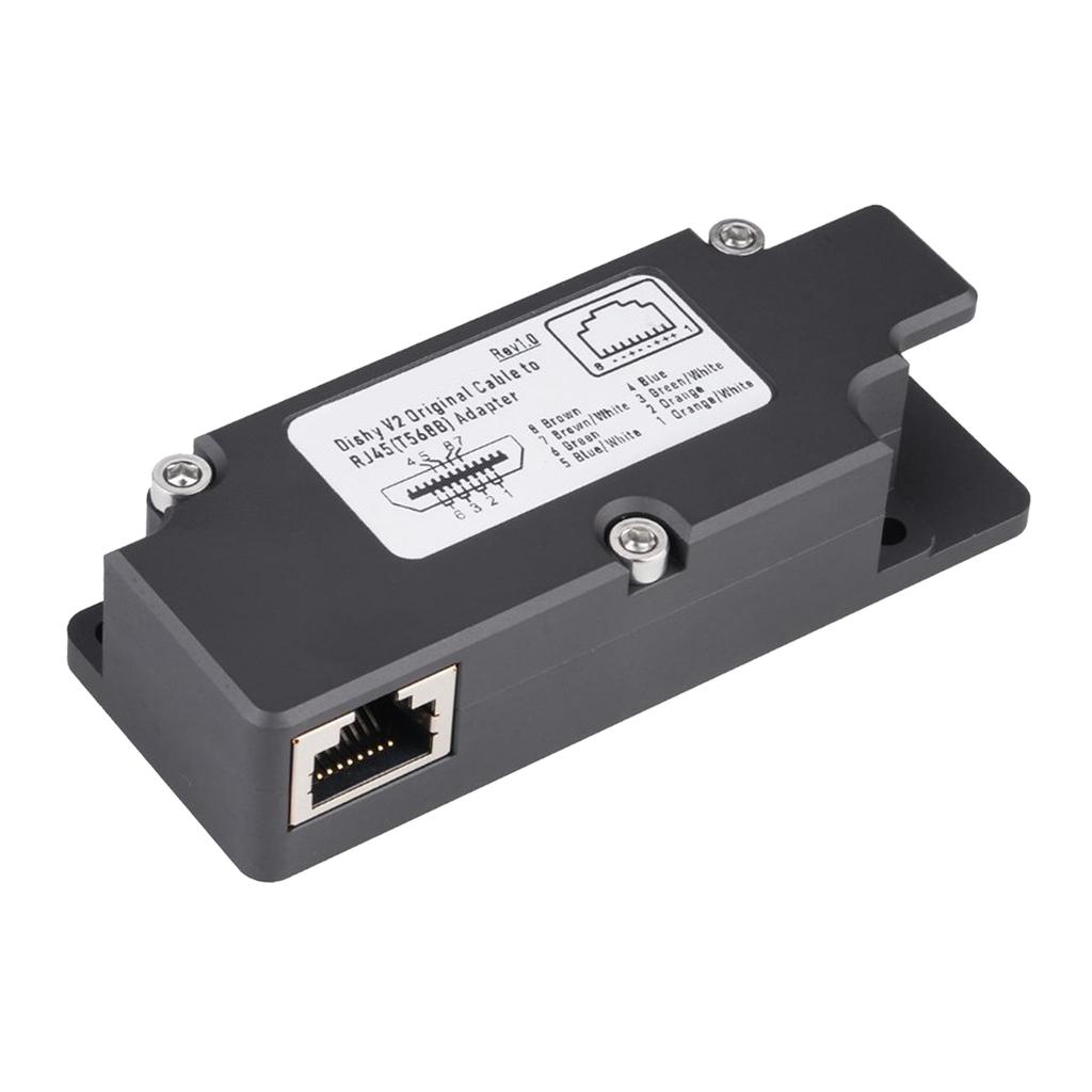 Adaptér kabelu Dishy na RJ45 ABS Obdélníkový adaptér kabelu satelitní antény pro Starlink