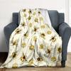 Bee Crown Flannel Blanket Throw Blanket Soft Warm Sofa Bed Camping Home Decor Unique Christmas Gift C9261116