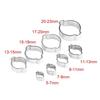10Pcs/Set Zinc Plated Stainless Steel Two-ear Hose Clamp -23mm for Fule Petrol Pipe Tube
