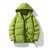 New Cotton-padded Men's Hooded Bread Coat Cotton-padded Couple Hooded Casual Cotton-padded Youth Tide Brand Solid Color Cotton-padded Coat