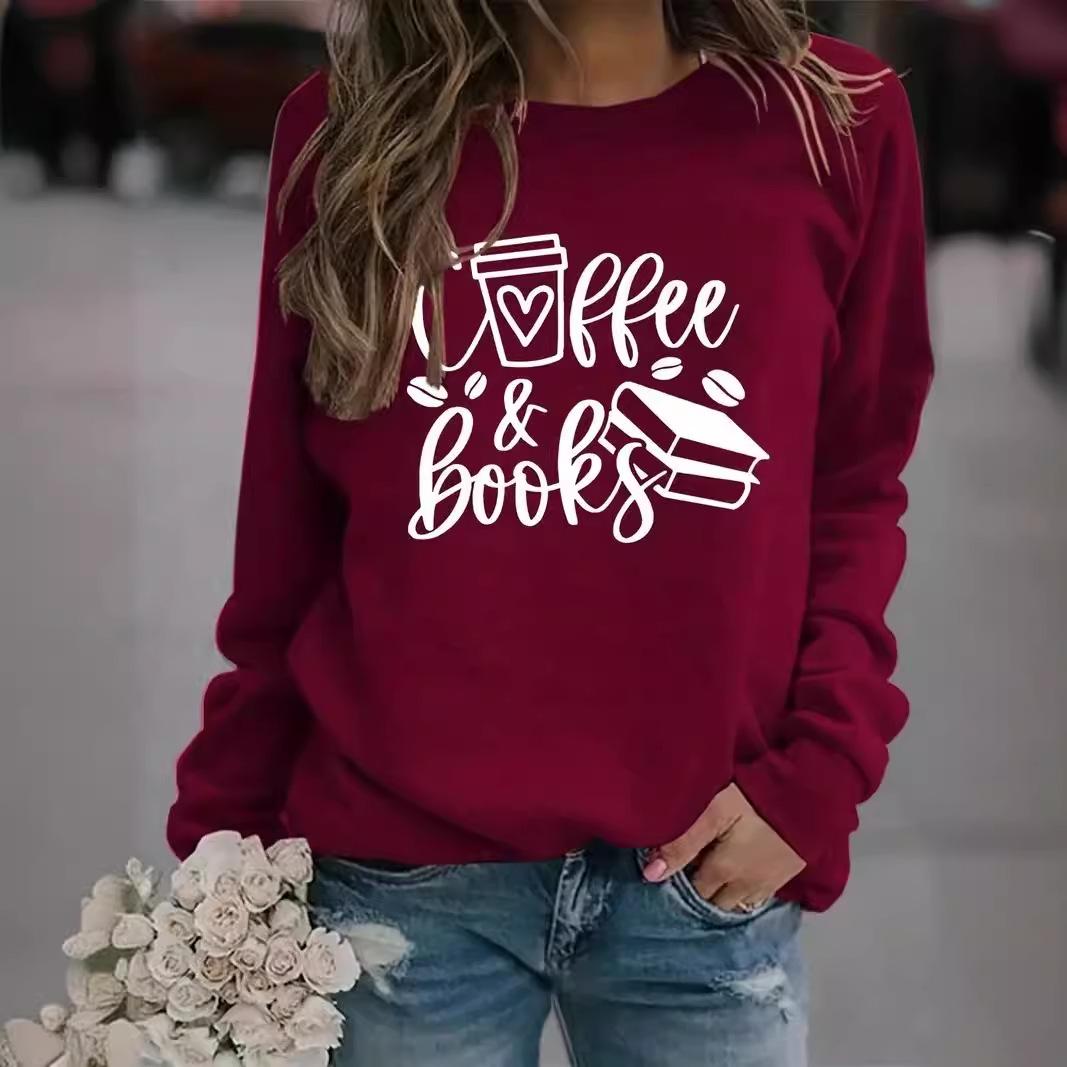 

2024 Women s European & American Printed Round Neck Sweater L