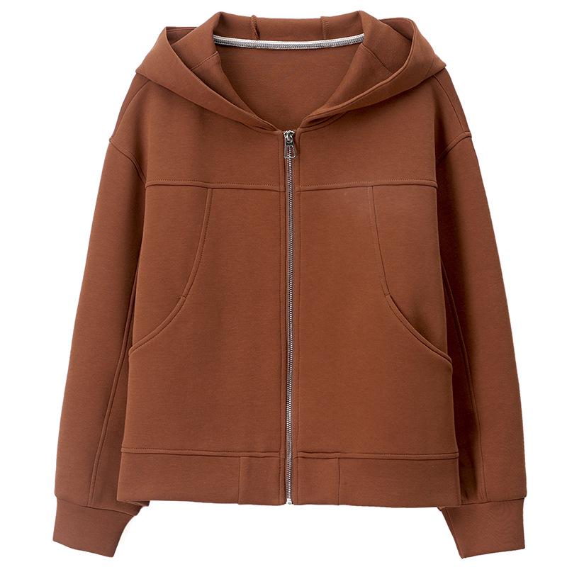 Stylish Women's Plus Size Hooded Cardigan: Spring/Fall 2024 Casual Loose Fit Jacket