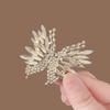 Butterfly Shaped Zircon Crystal Brooch For Formal Outfits Evening Wear Vintage Inspired Elegant Lapel Pin Accessories